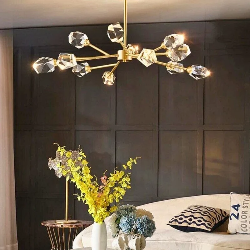 Como Crystal Pendant Light By Euroselle Dazzling Modern Crystal Bulbs For Bright Rooms