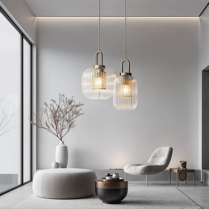 St Pauls Fluted Glass Pendant Ceiling Light By Euroselle