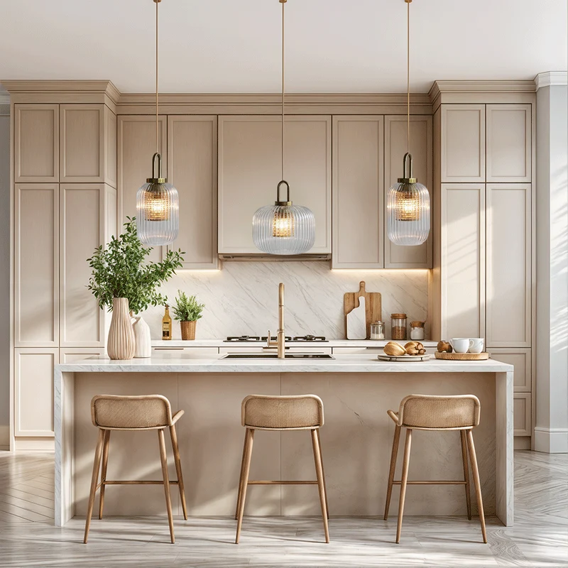 St Pauls Fluted Glass Pendant Ceiling Light By Euroselle