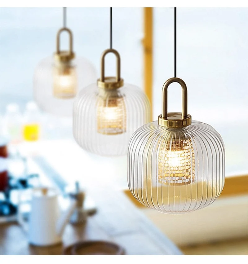 St Pauls Fluted Glass Pendant Ceiling Light By Euroselle