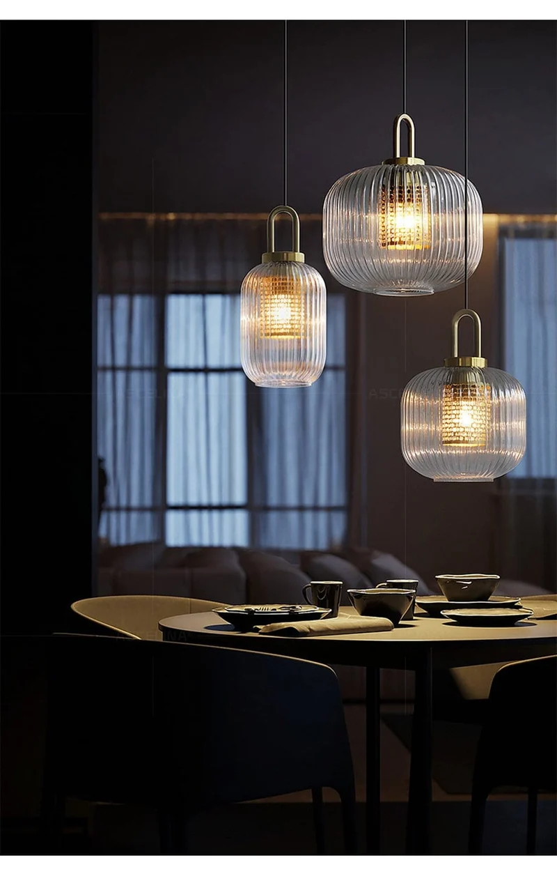 St Pauls Fluted Glass Pendant Ceiling Light By Euroselle