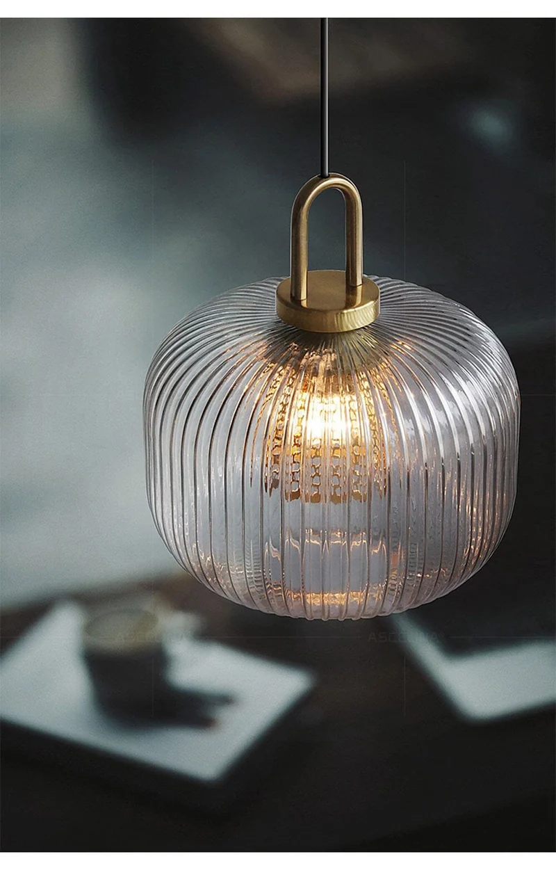 St Pauls Fluted Glass Pendant Ceiling Light By Euroselle