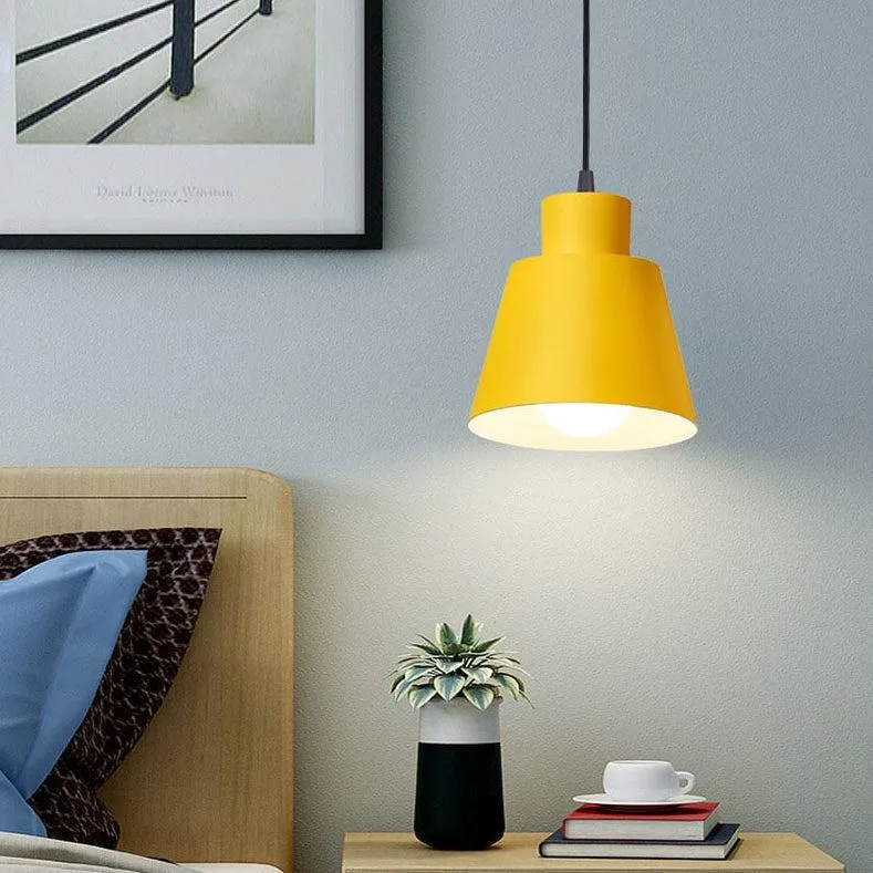 Devon Painted Aluminum Pendant Cone Light By Euroselle