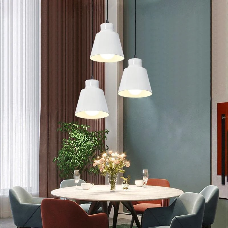 Devon Painted Aluminum Pendant Cone Light By Euroselle