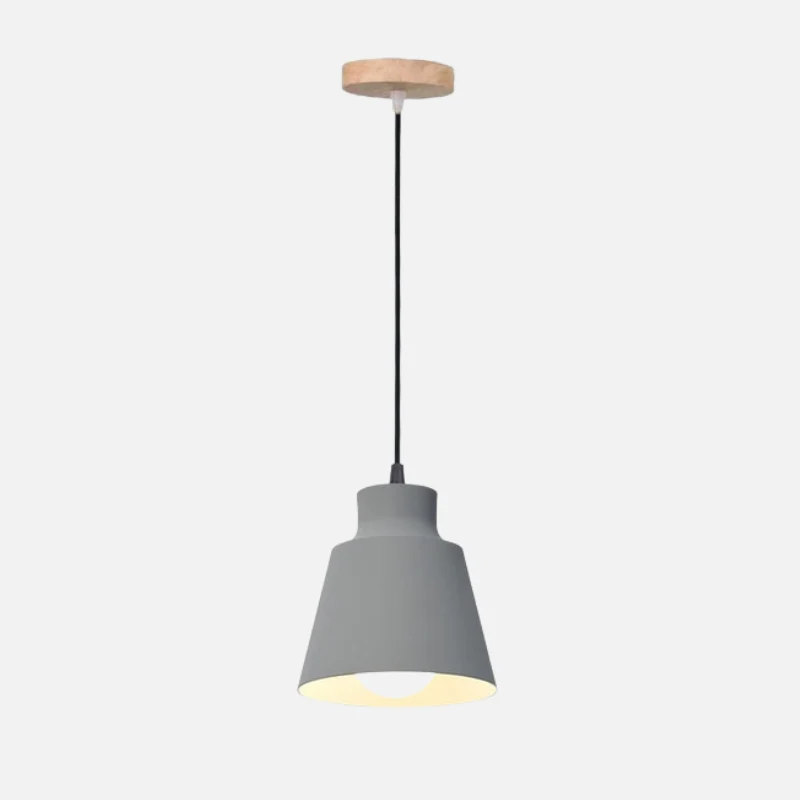 Devon Painted Aluminum Pendant Cone Light By Euroselle