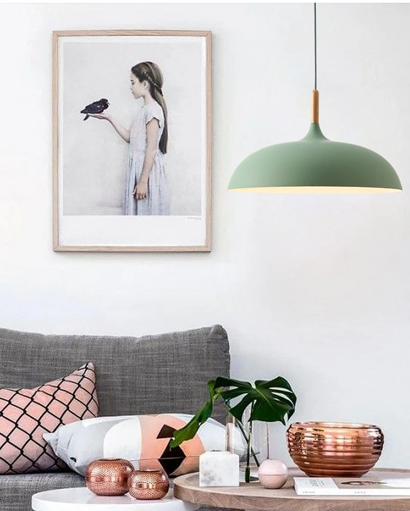 Soft Pastel Palette Pendant Lights In Metal And Wood Final Sale Euroselle
