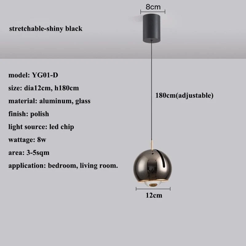 Euroselle Space Angled LED Pendant Lights With Adjustable Angle