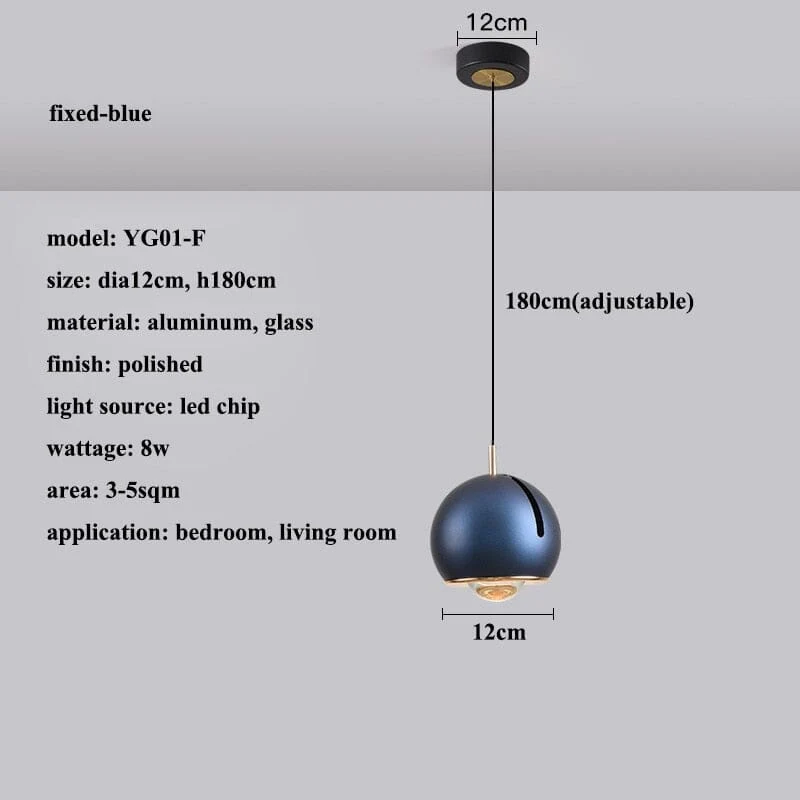 Euroselle Space Angled LED Pendant Lights With Adjustable Angle