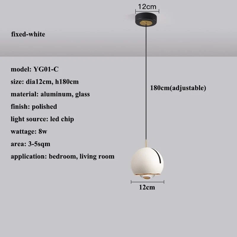 Euroselle Space Angled LED Pendant Lights With Adjustable Angle