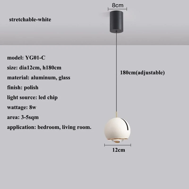 Euroselle Space Angled LED Pendant Lights With Adjustable Angle