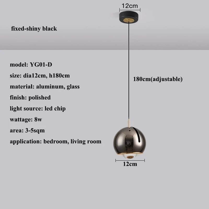 Euroselle Space Angled LED Pendant Lights With Adjustable Angle