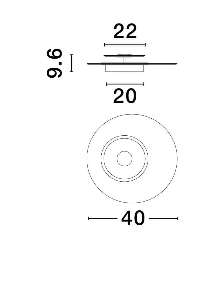 Copo LED Deckenleuchte 3000K Gold