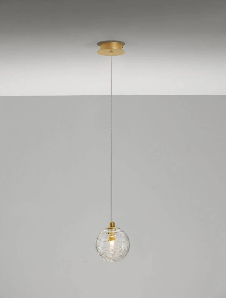 Coen Pendelleuchte Gold, Transparent