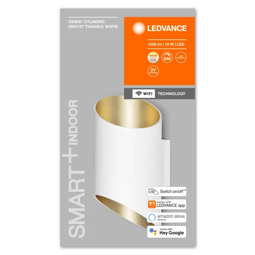 LEDVANCE Wifi SMART+ ORBIS CYLINDRO LED Wandleuchte 20x12,7cm Tunable Weiß 12W / 3000-6500K weiß