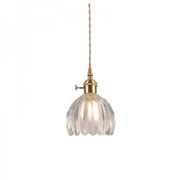 Japanese Retro Glass Flower Pendant Light Euroselle