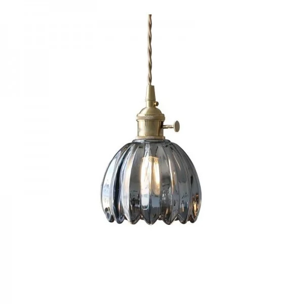 Japanese Retro Glass Flower Pendant Light Euroselle