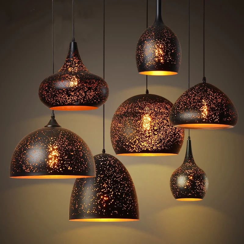 Euroselle Vintage Pendant Lamp Iron Loft Nordic Style E27