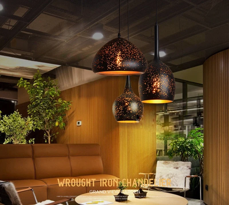 Euroselle Vintage Pendant Lamp Iron Loft Nordic Style E27