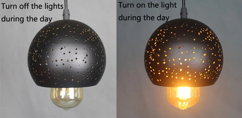 Euroselle Vintage Pendant Lamp Iron Loft Nordic Style E27