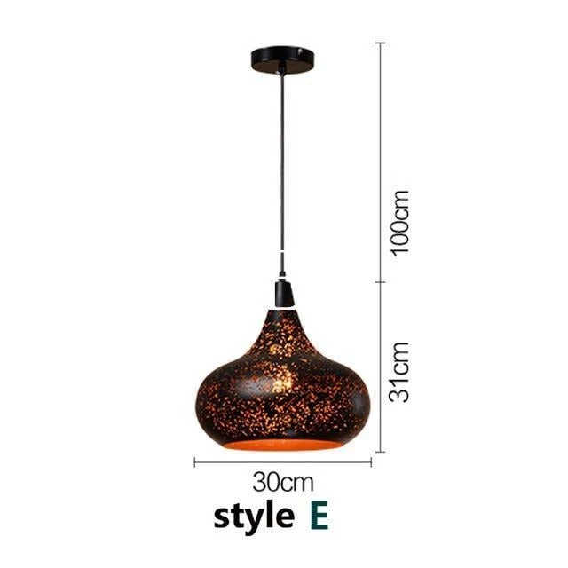 Euroselle Vintage Pendant Lamp Iron Loft Nordic Style E27