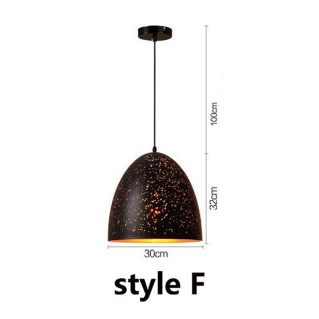 Euroselle Vintage Pendant Lamp Iron Loft Nordic Style E27