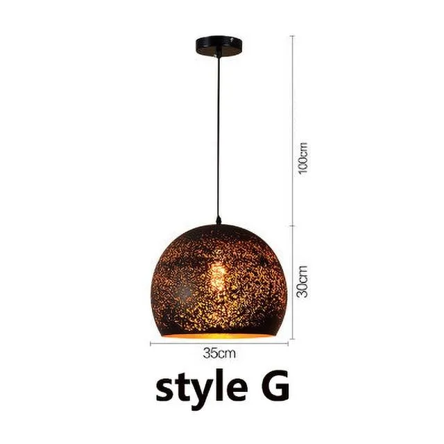 Euroselle Vintage Pendant Lamp Iron Loft Nordic Style E27
