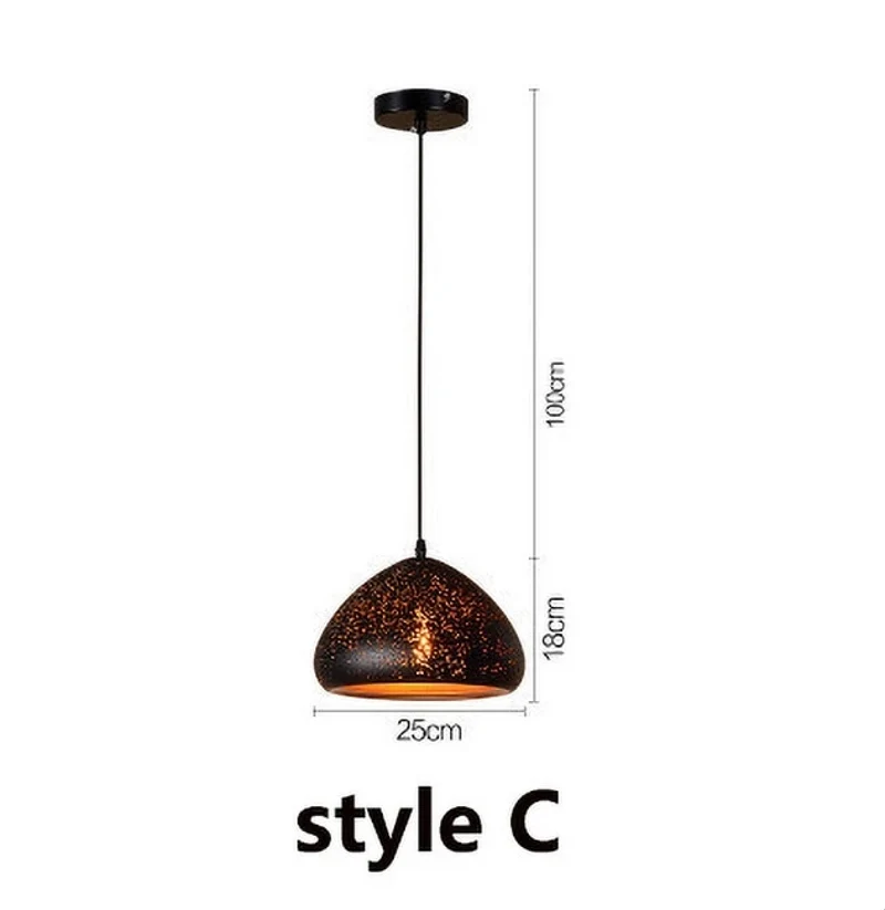 Euroselle Vintage Pendant Lamp Iron Loft Nordic Style E27