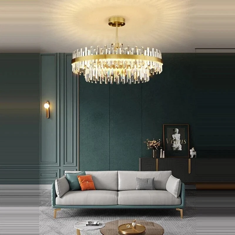 Euroselle Reuben Pendant With Glass Crystals Lighting