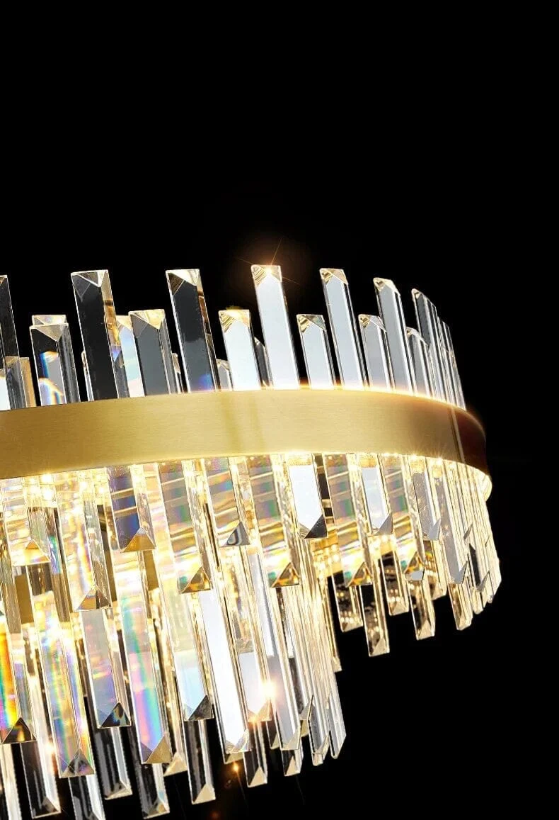 Euroselle Reuben Pendant With Glass Crystals Lighting