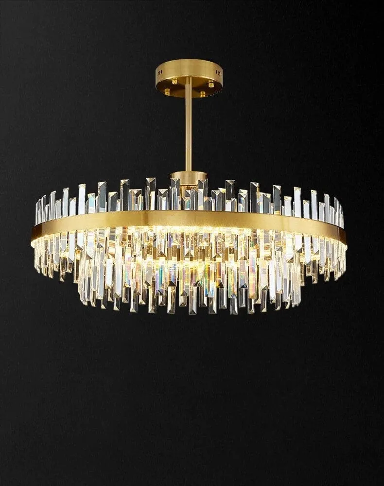 Euroselle Reuben Pendant With Glass Crystals Lighting