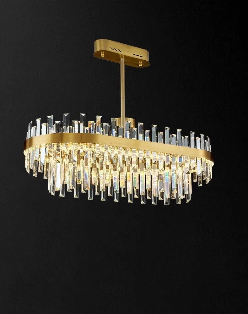 Euroselle Reuben Pendant With Glass Crystals Lighting