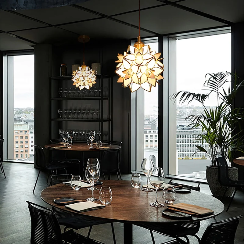 Capiz Pendant Light by Euroselle, Handcrafted Shell Lamp for Modern Interiors