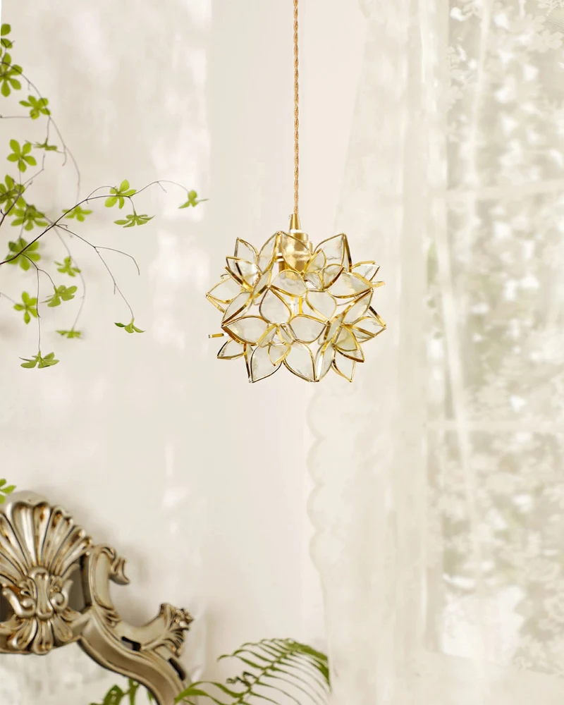 Capiz Pendant Light by Euroselle, Handcrafted Shell Lamp for Modern Interiors