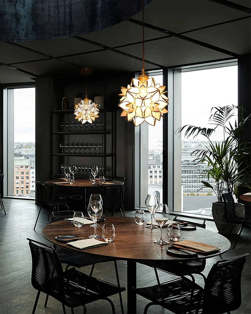 Capiz Pendant Light by Euroselle, Handcrafted Shell Lamp for Modern Interiors