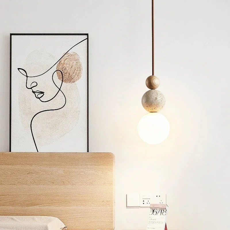 Wabi-Sabi Stone Pendant Lamp With Warm Glow Euroselle