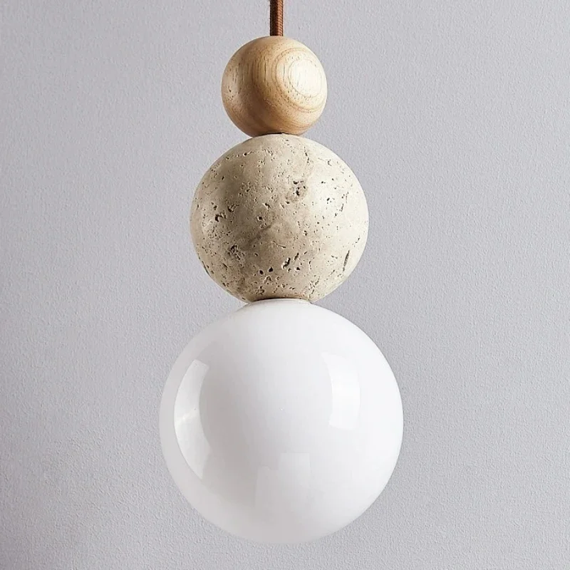 Wabi-Sabi Stone Pendant Lamp With Warm Glow Euroselle