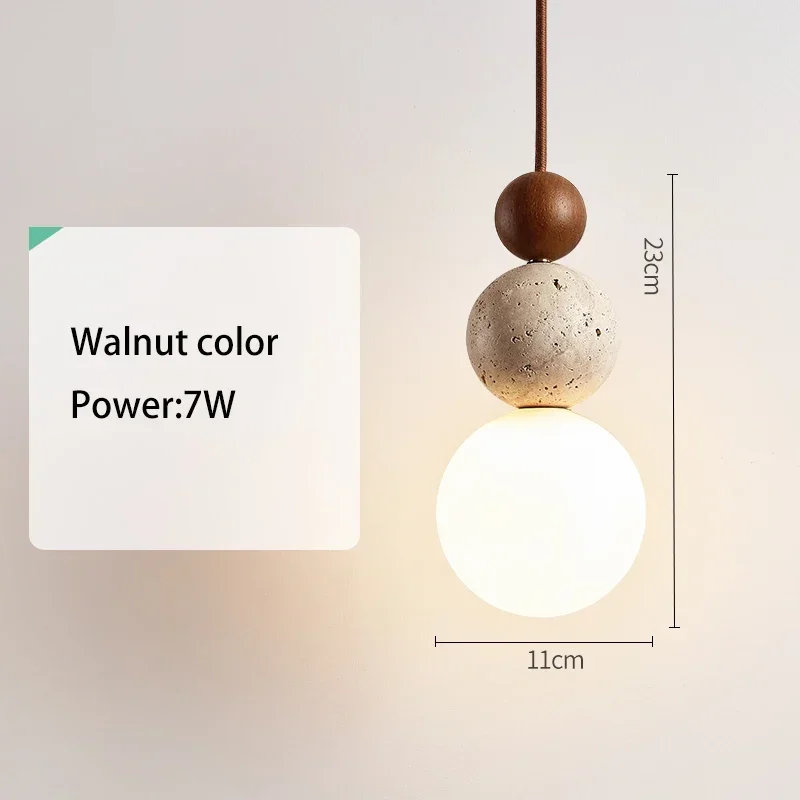 Wabi-Sabi Stone Pendant Lamp With Warm Glow Euroselle