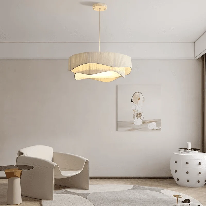 Euroselle Vrimlo Decorative Fabric Pendant Lamp With Pleated Shade