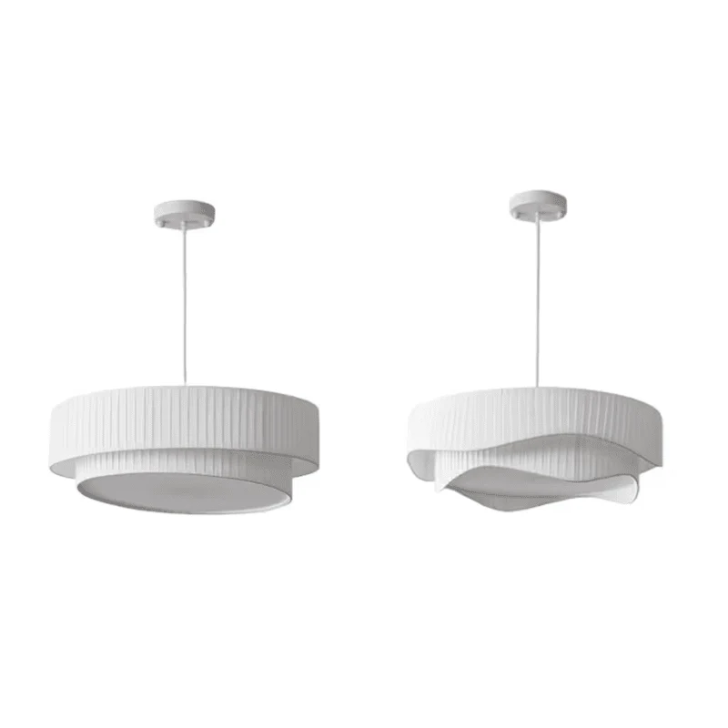 Euroselle Vrimlo Decorative Fabric Pendant Lamp With Pleated Shade