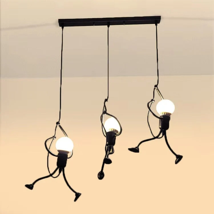 Euroselle Little Climbing Man Pendant Light Metal Hanging Fixture