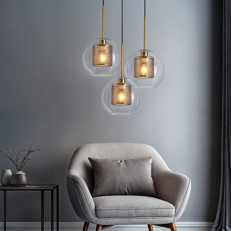 Osso Glass Pendant Light Nordic Style Fixture By Euroselle