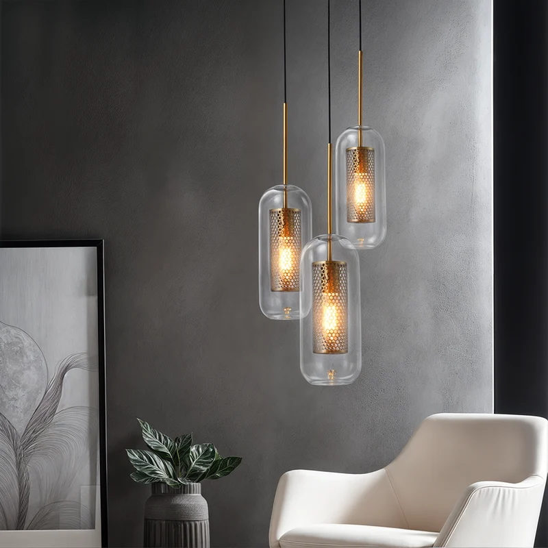 Osso Glass Pendant Light Nordic Style Fixture By Euroselle