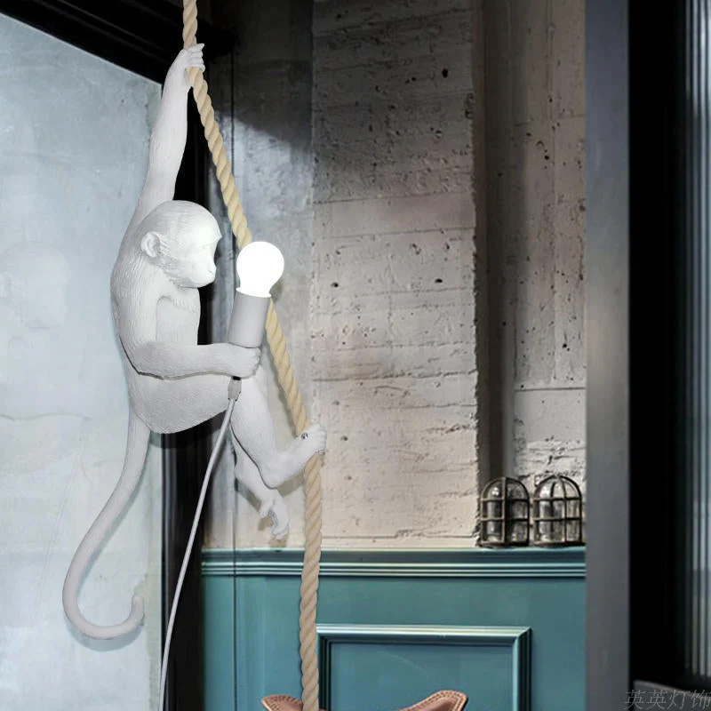 CocoLuma Monkey Pendant Light By Euroselle Whimsical Ceiling Fixture