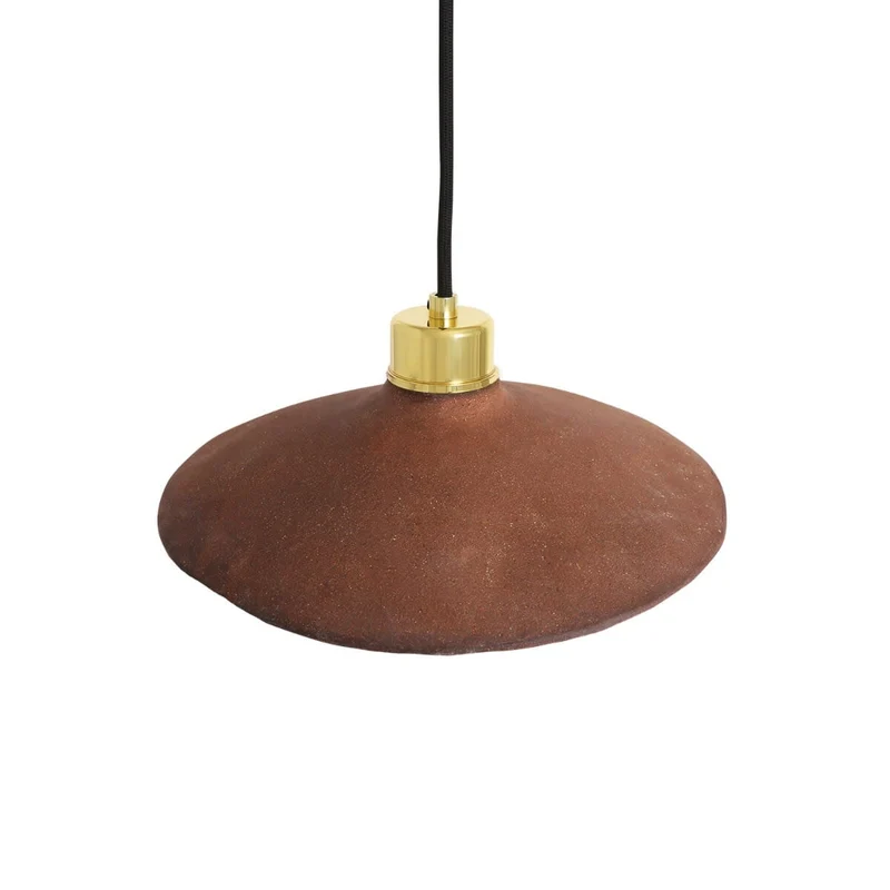 Mullan Pyrus Organic Ceramic Pendant Light 28cm Red Iron