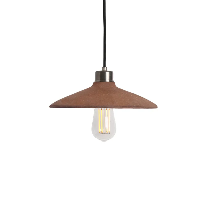 Mullan Pyrus Organic Ceramic Pendant Light 28cm Red Iron