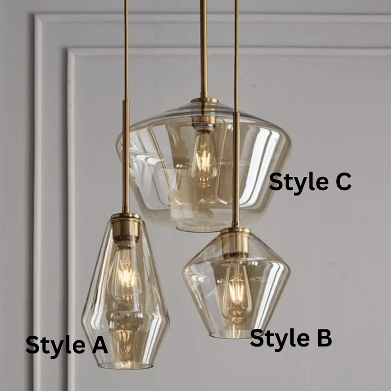 Monica Designer Glass Pendant Light From Euroselle