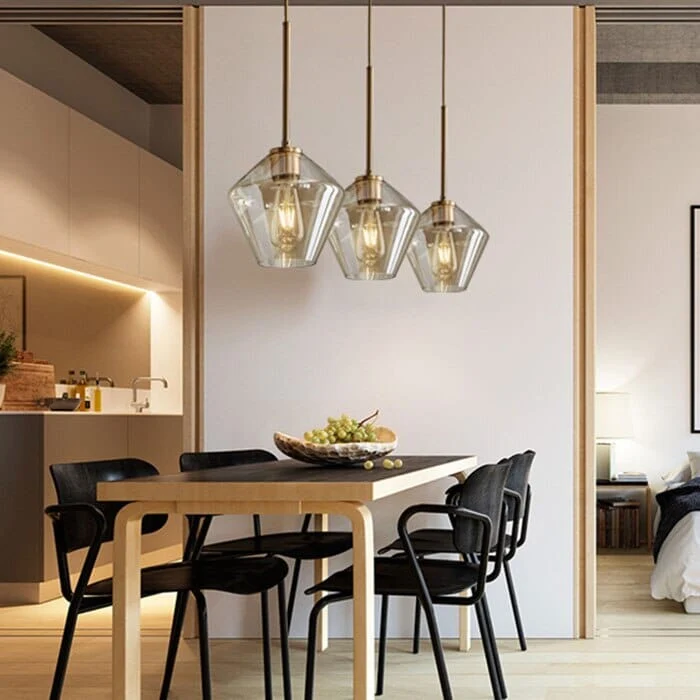 Monica Designer Glass Pendant Light From Euroselle