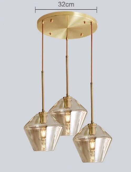 Monica Designer Glass Pendant Light From Euroselle