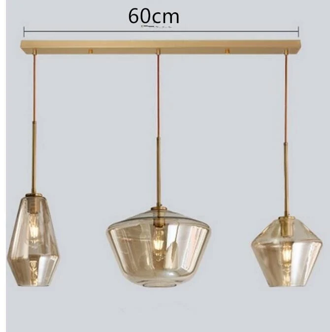 Monica Designer Glass Pendant Light From Euroselle