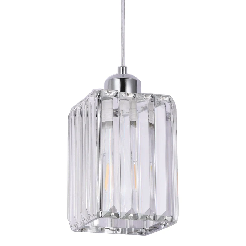Euroselle Modern Crystal Glass Pendant Light Fixture